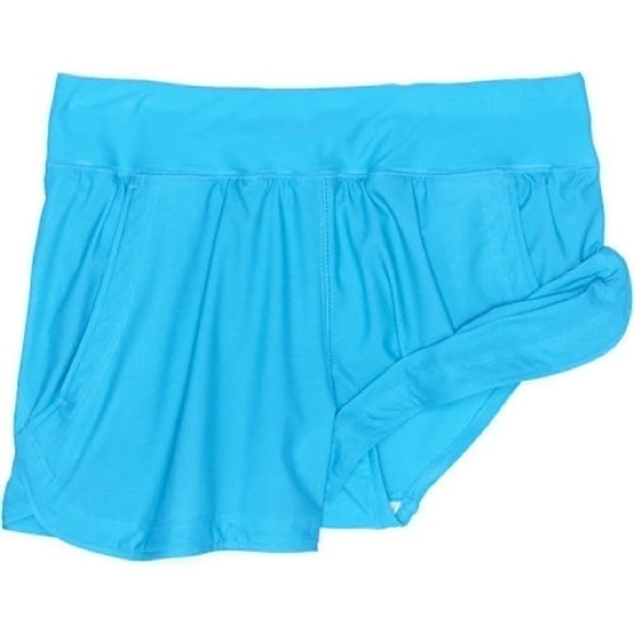 WOMEN'S 3" Quick Dry Elastic Waist Board Shorts Swim with Panty sz 2 blue - Picture 5 of 6